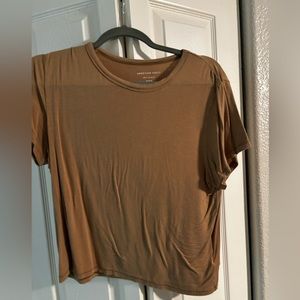 Tan Cropped Tee